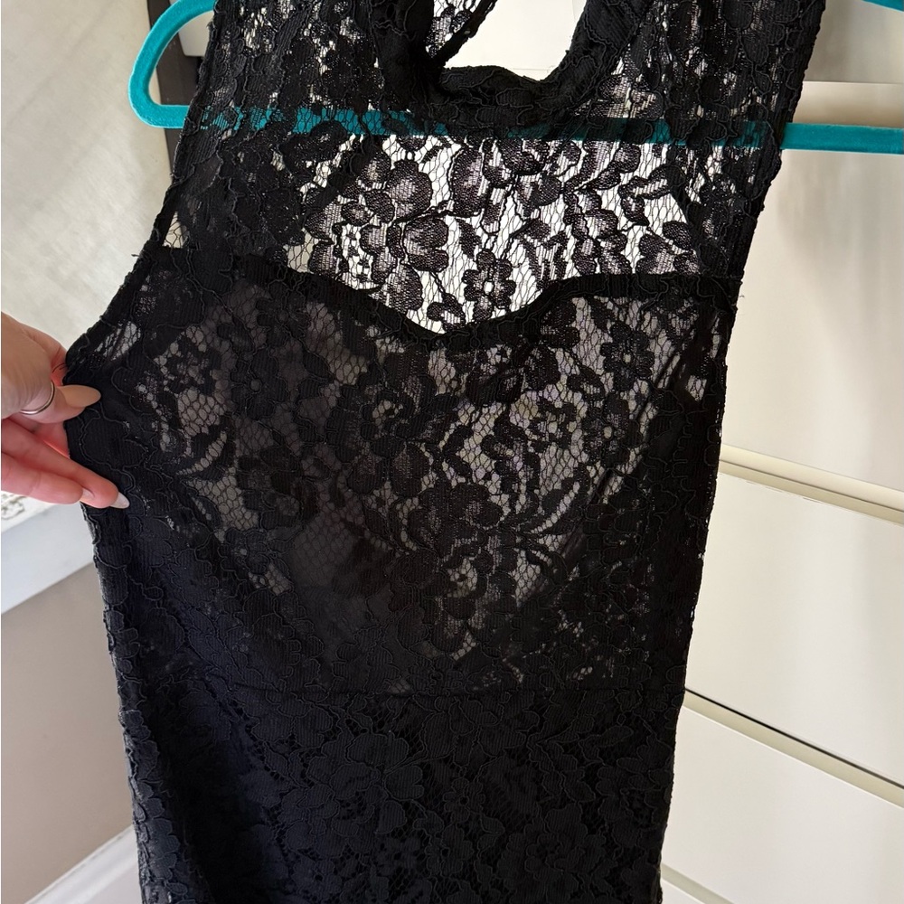Black Lace Sleeveless Shorts Jumper